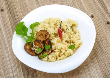 Patlıcan risotto
