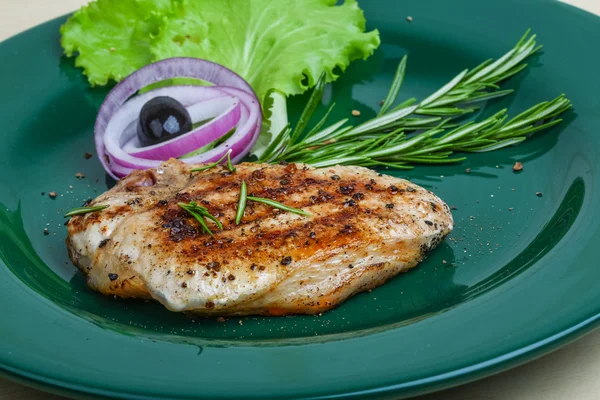 Schweineschnitzel vom Grill — Stockfoto