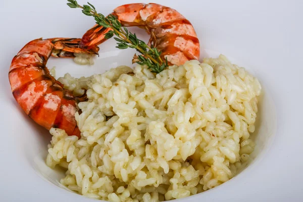 Risotto met garnalen — Stockfoto