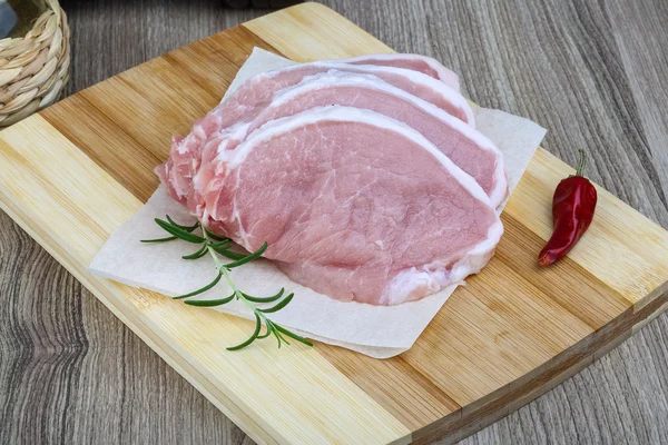 Raw pork steak — Stock Photo, Image