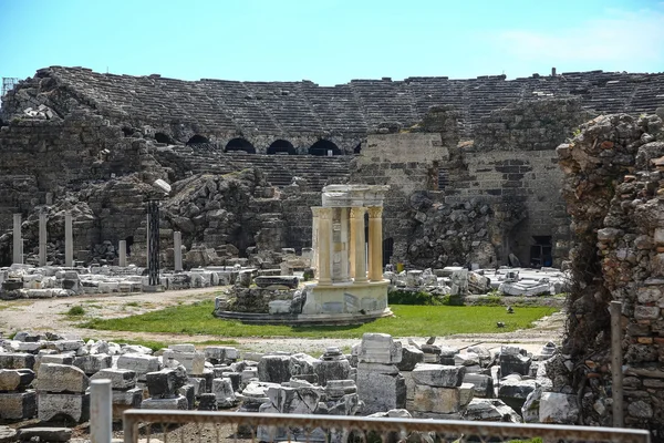 Ruínas laterais em Turquia — Fotografia de Stock