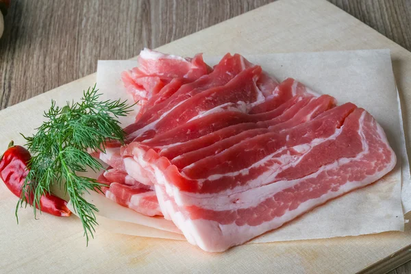 Raw bacon — Stock Photo, Image
