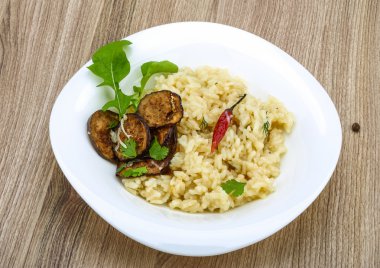 Patlıcan risotto