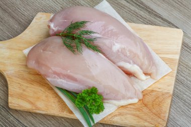 Çiğ tavuk göğsü.