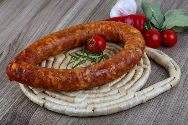 Kiełbasa pierścień — Zdjęcie stockowe