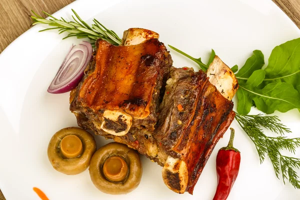 Roasted beef ribs — Stock Photo, Image