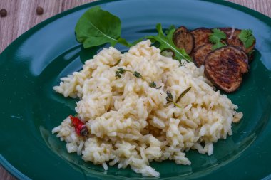 Patlıcan risotto