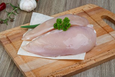 Çiğ tavuk göğsü.