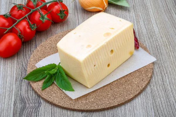 Ladrillo de queso amarillo — Foto de Stock