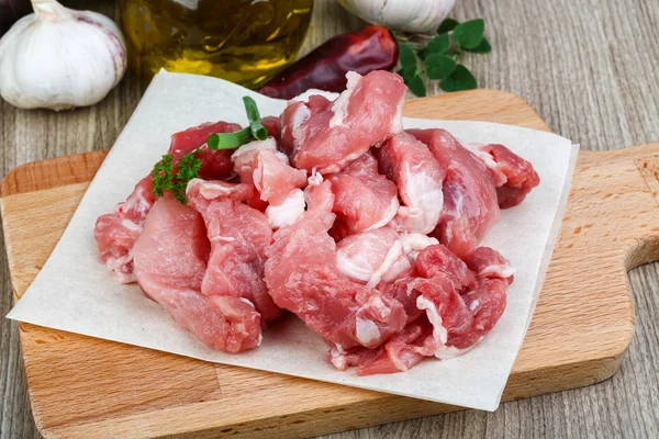 Diced pork meat — Stock Photo, Image