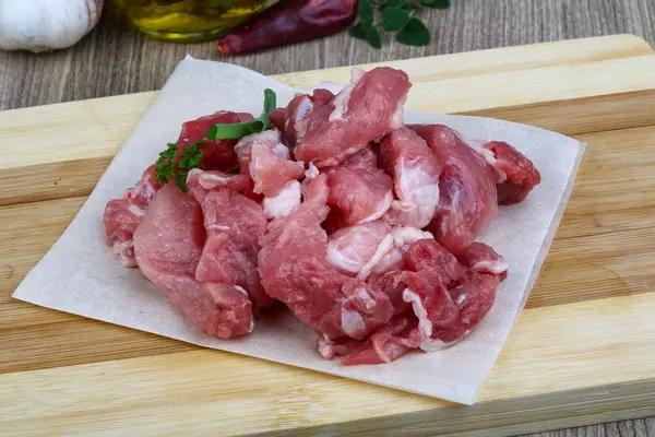 Diced pork meat — Stock Photo, Image