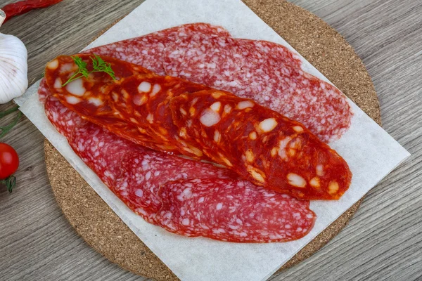 Salsiccia di salame — Foto Stock