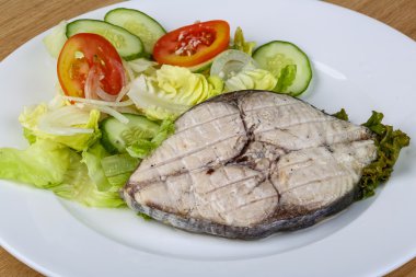 Grilled tuna steak clipart