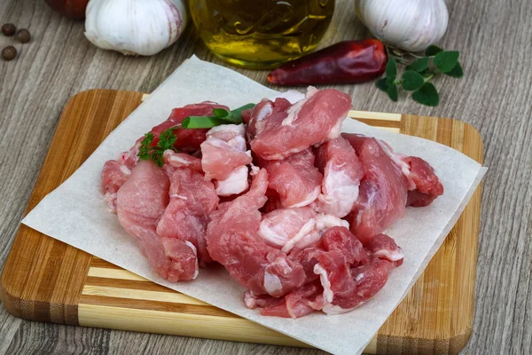 Diced pork meat — Stock Photo, Image