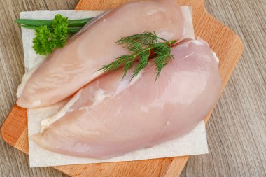 Çiğ tavuk göğsü.