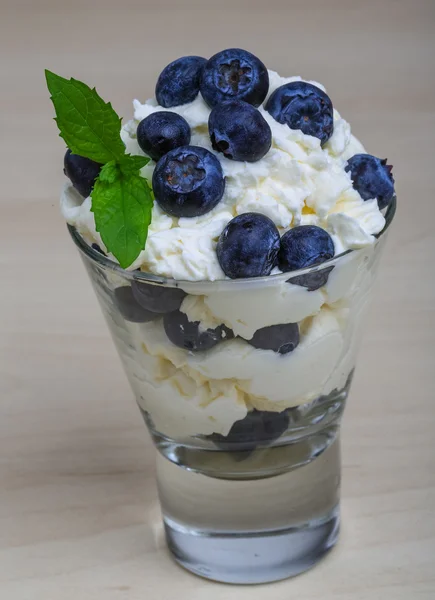 Mascarpone ile yaban mersini — Stok fotoğraf