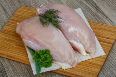 Çiğ tavuk göğsü.