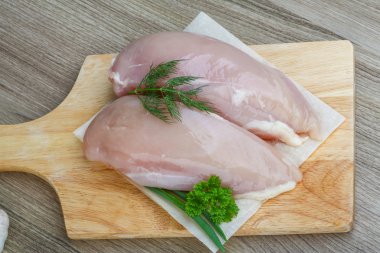 Çiğ tavuk göğsü.