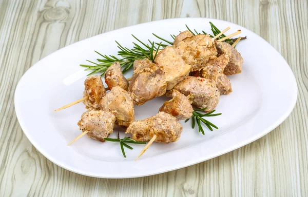 Chicken skewers — Stock Photo, Image