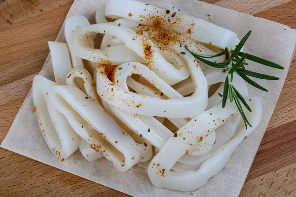 Raw squid rings — Stock Photo, Image