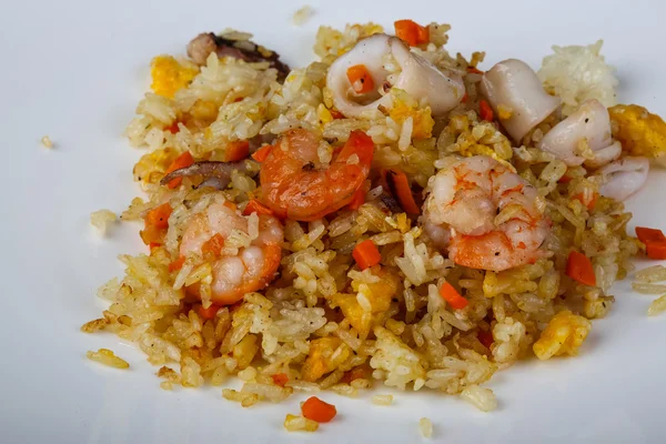 Fried rice with seafood — Stock Photo, Image