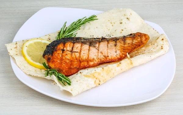 Gegrillter Lachs — Stockfoto