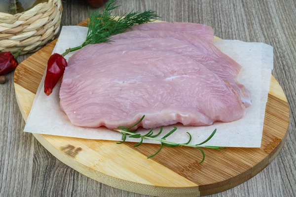 Putensteak roh — Stockfoto