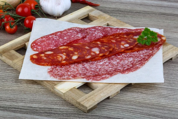 Salami worst — Stockfoto