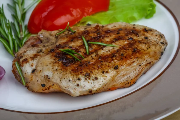 Schweineschnitzel vom Grill — Stockfoto