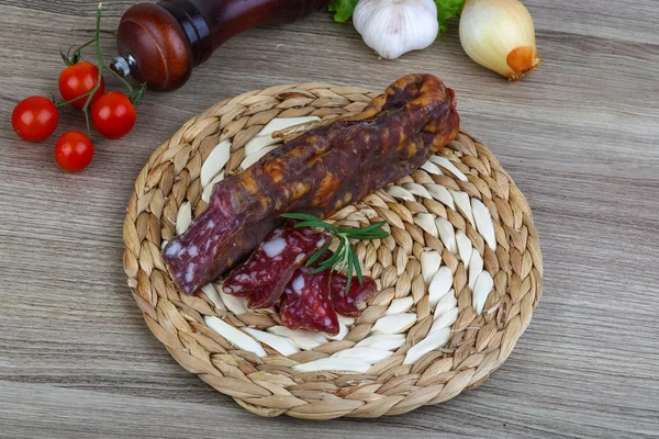 Salsiccia di salame — Foto Stock