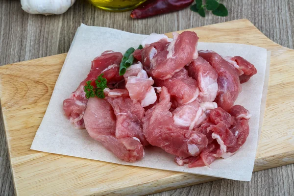 Schweinefleischwürfel — Stockfoto