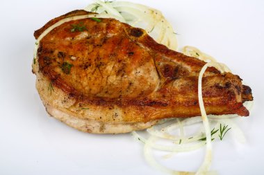 Kızarmış domuz eti.