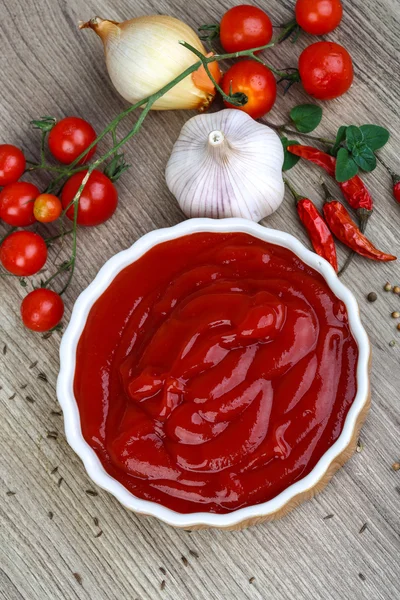 Ketchup de tomate — Fotografia de Stock