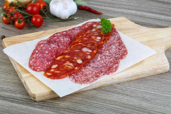 Salami worst — Stockfoto