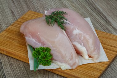 Çiğ tavuk göğsü.
