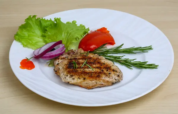 Grilled pork steak — Stock Photo, Image