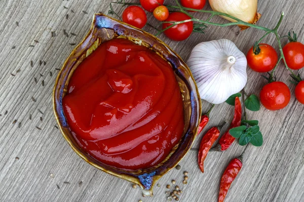 Heller Tomatenketchup — Stockfoto