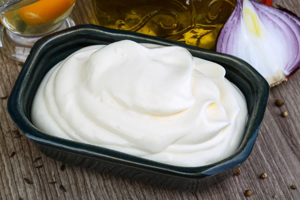 Fresh Mayonnaise sauce — Stock Photo, Image