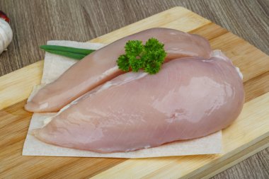 Çiğ tavuk göğsü.