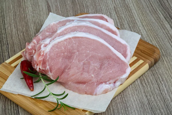 Raw pork steak — Stock Photo, Image