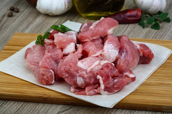 Diced pork meat — Stock Photo, Image