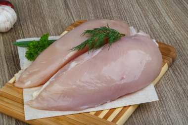 Çiğ tavuk göğsü.