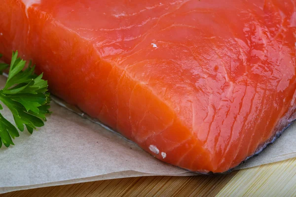 Salted salmon fillet — Stock Photo, Image