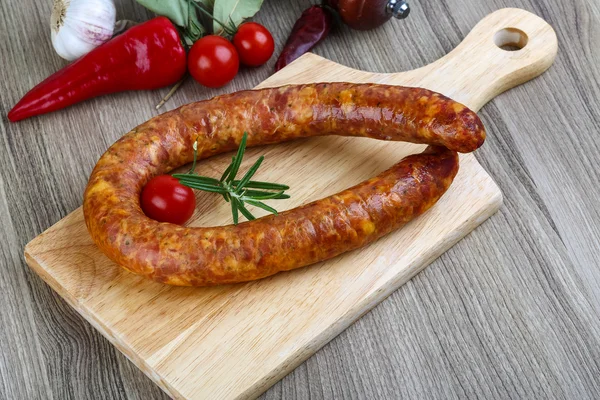 Embutidos con romero y tomates —  Fotos de Stock