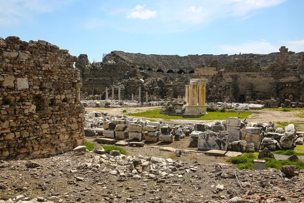 Türkiye'de Antik Side Harabeleri — Stok fotoğraf