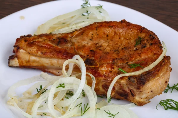 Grilled pork steak — Stock Photo, Image