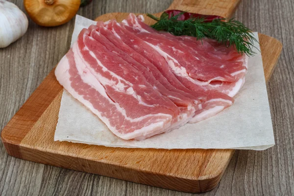 Roher Speck mit Dill — Stockfoto