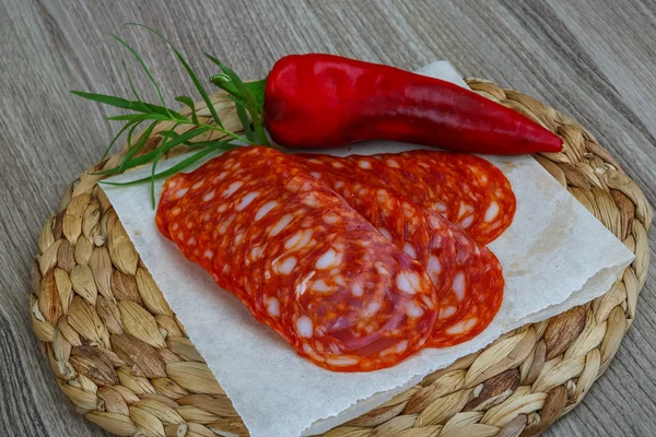 Испанские традиционные колбасы - Chorizo — стоковое фото