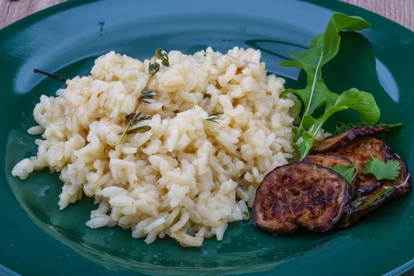Risotto with eggplant Royalty Free Stock Photos
