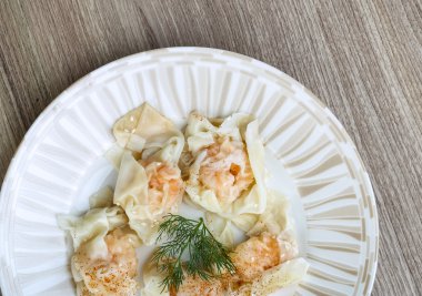 Asya mutfak karides wanton